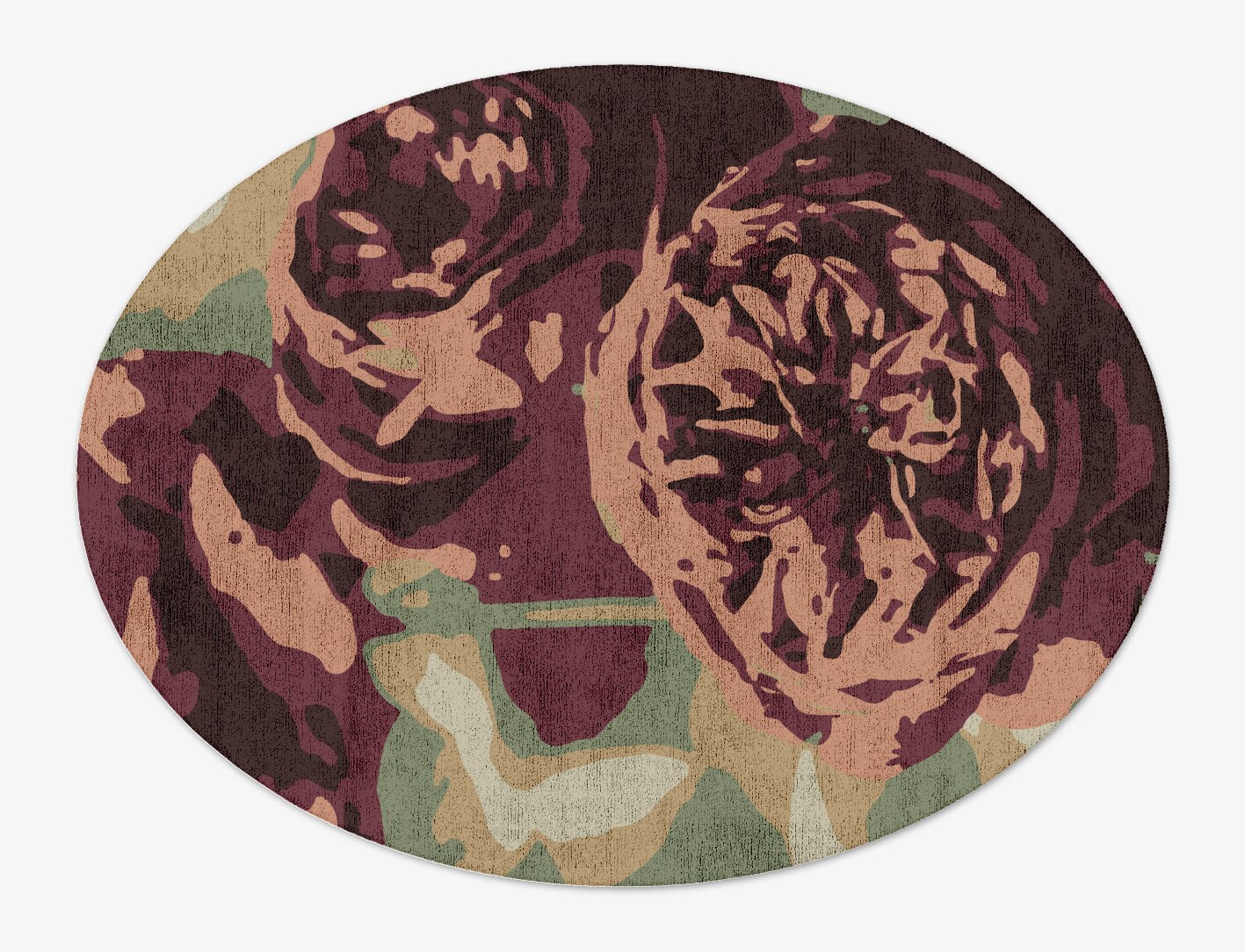 Camille Floral Oval Hand Tufted Bamboo Silk Custom Rug by Rug Artisan