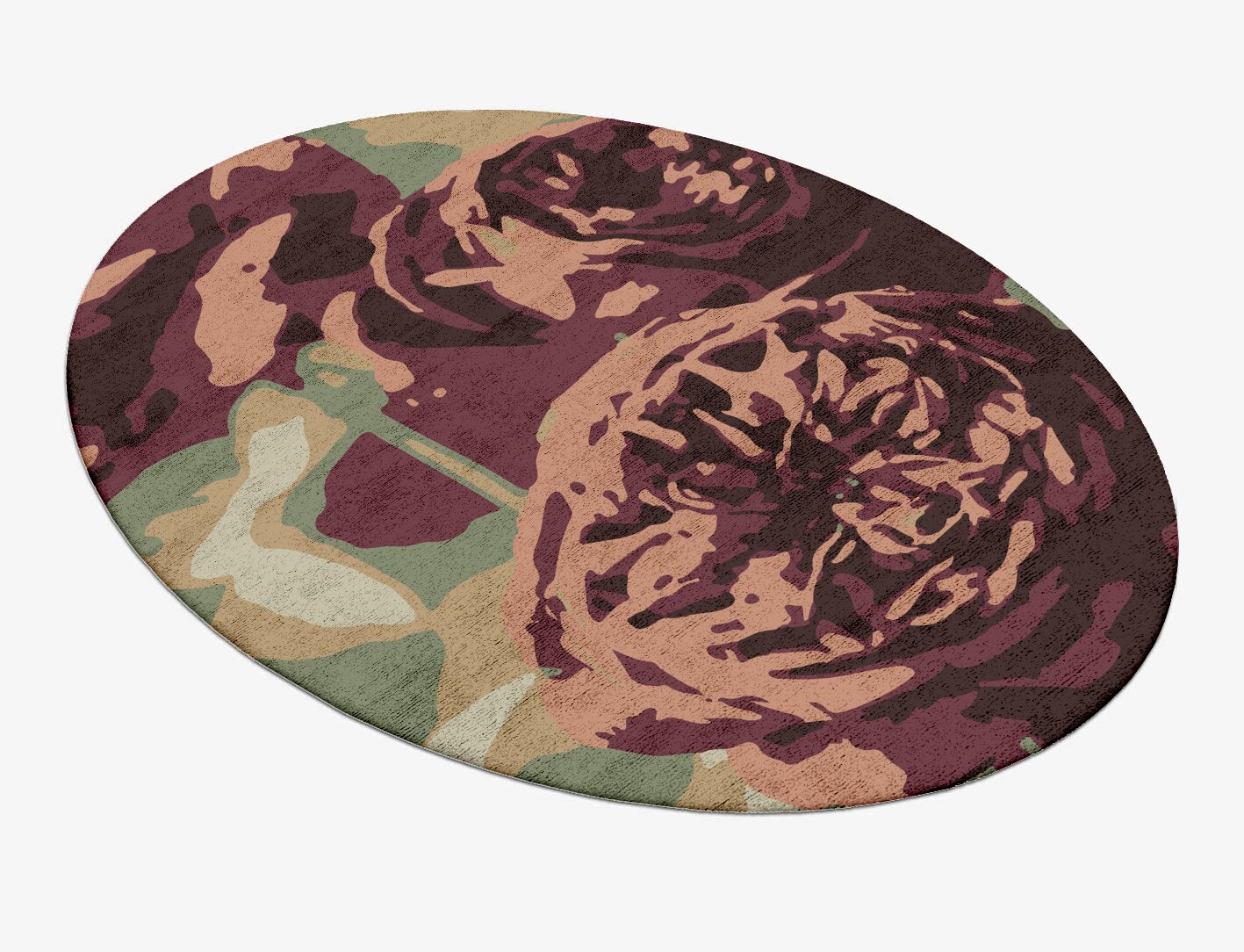 Camille Floral Oval Hand Tufted Bamboo Silk Custom Rug by Rug Artisan