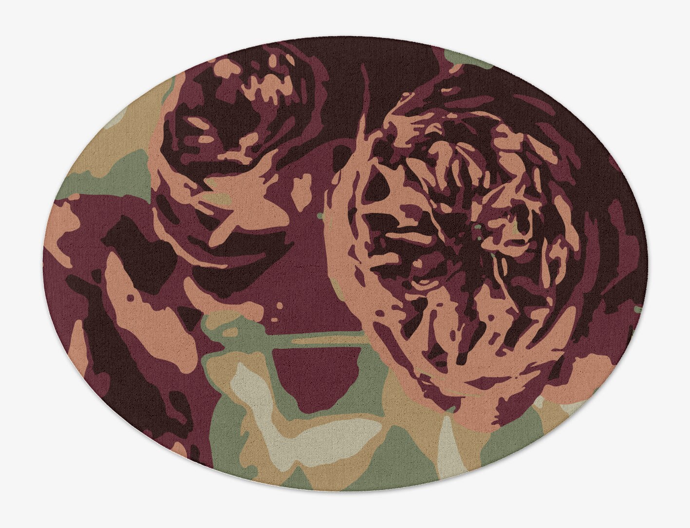 Camille Floral Oval Hand Tufted Pure Wool Custom Rug by Rug Artisan