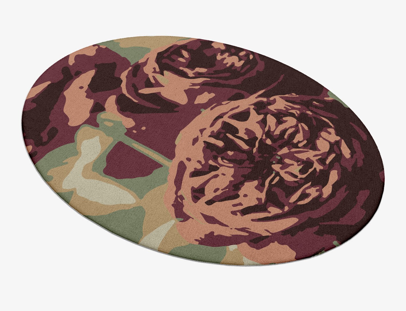 Camille Floral Oval Hand Tufted Pure Wool Custom Rug by Rug Artisan