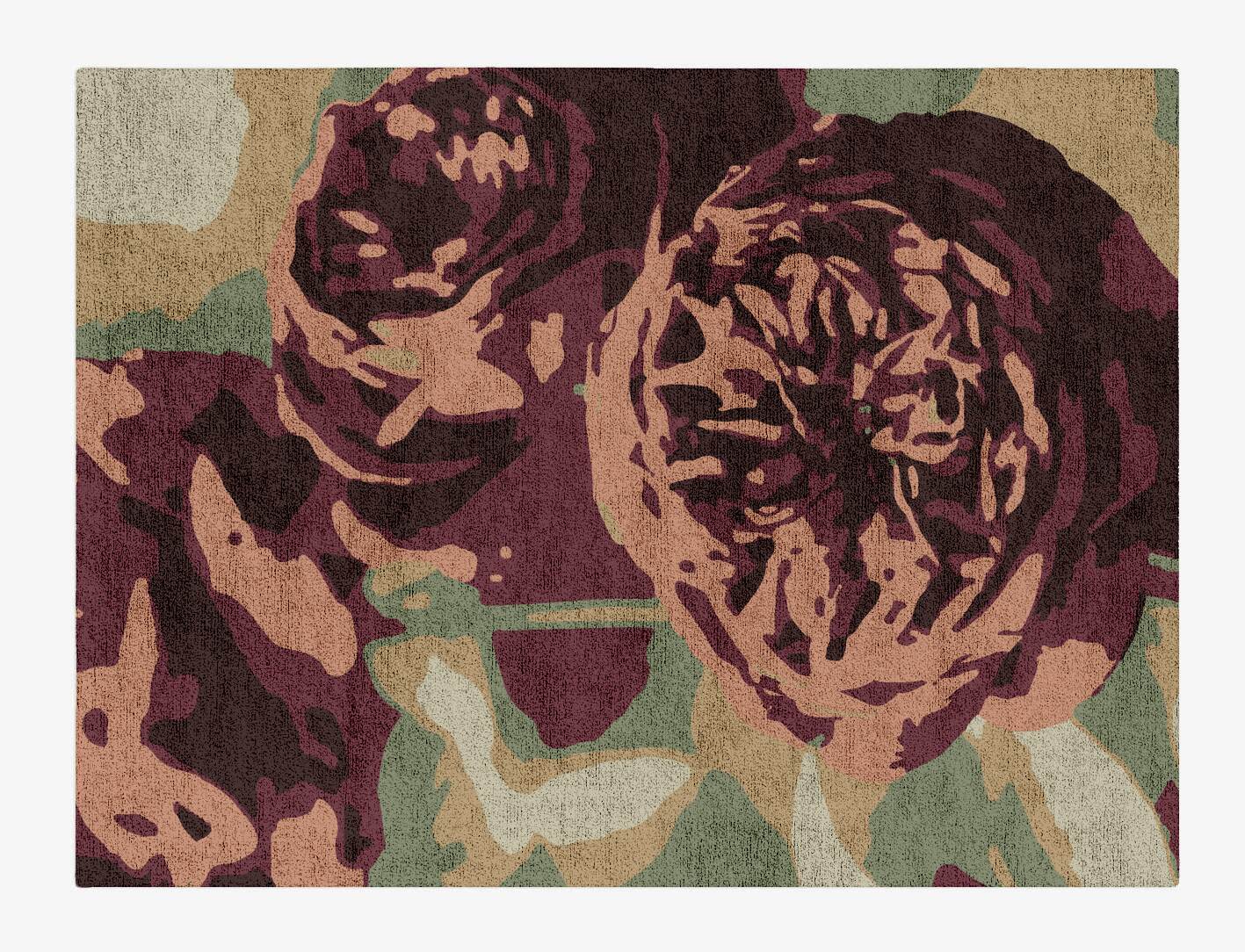 Camille Floral Rectangle Hand Tufted Bamboo Silk Custom Rug by Rug Artisan