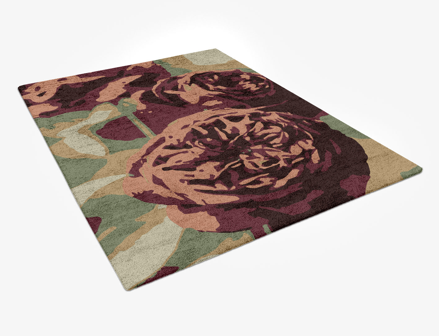 Camille Floral Rectangle Hand Tufted Bamboo Silk Custom Rug by Rug Artisan