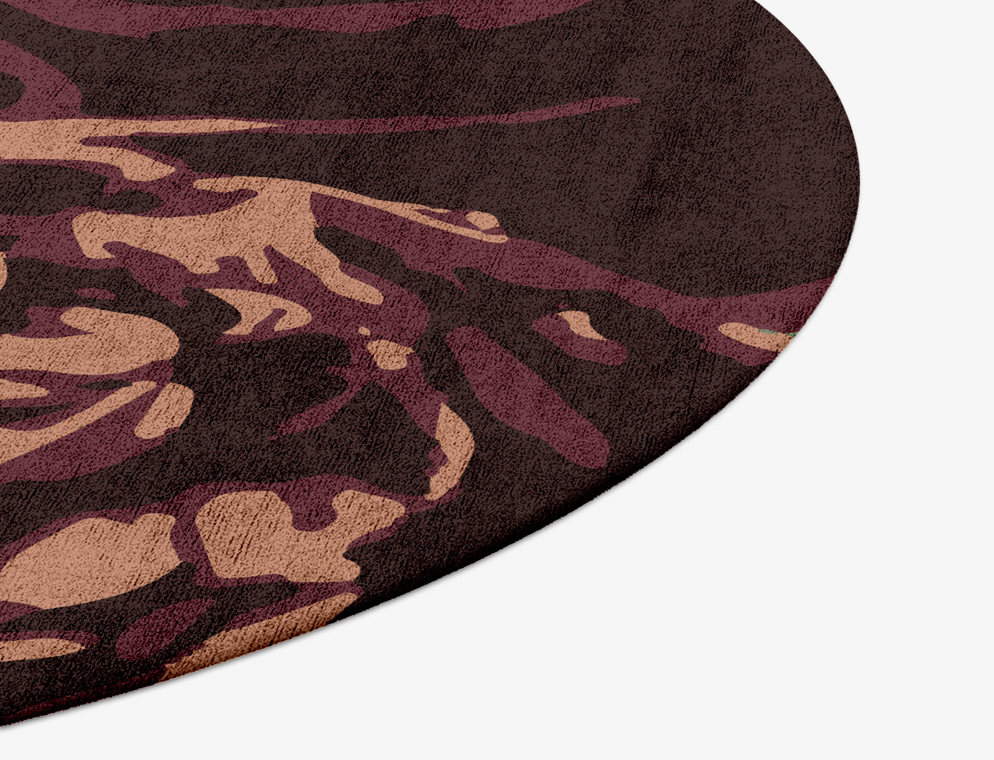 Camille Floral Round Hand Tufted Bamboo Silk Custom Rug by Rug Artisan
