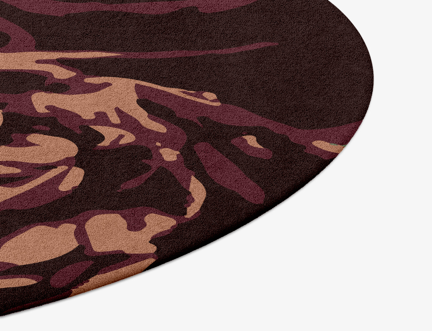 Camille Floral Round Hand Tufted Pure Wool Custom Rug by Rug Artisan