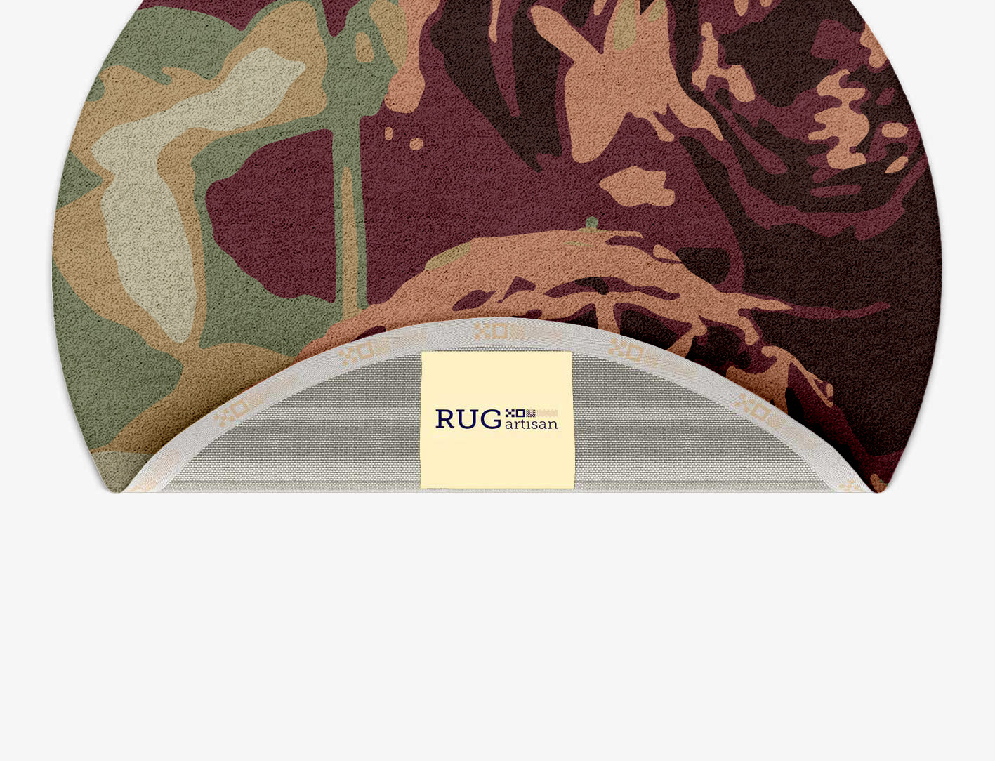 Camille Floral Round Hand Tufted Pure Wool Custom Rug by Rug Artisan