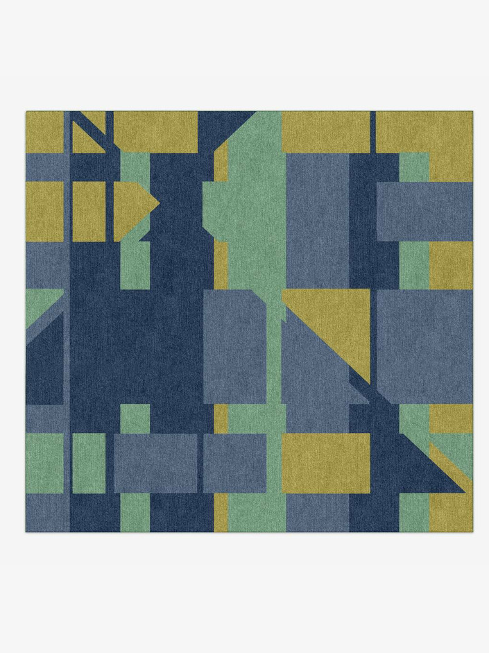 Camouflage Kids Square Hand Knotted Tibetan Wool Custom Rug by Rug Artisan