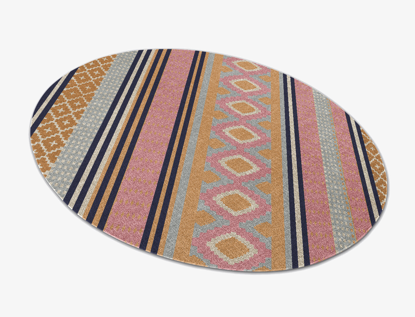 Camoufler Flatweaves Oval Outdoor Recycled Yarn Custom Rug by Rug Artisan