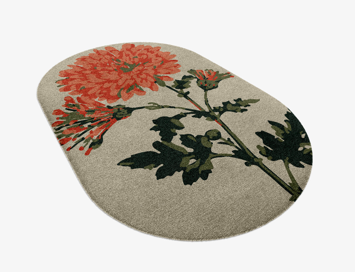 Candytuft Floral Capsule Hand Knotted Tibetan Wool Custom Rug by Rug Artisan