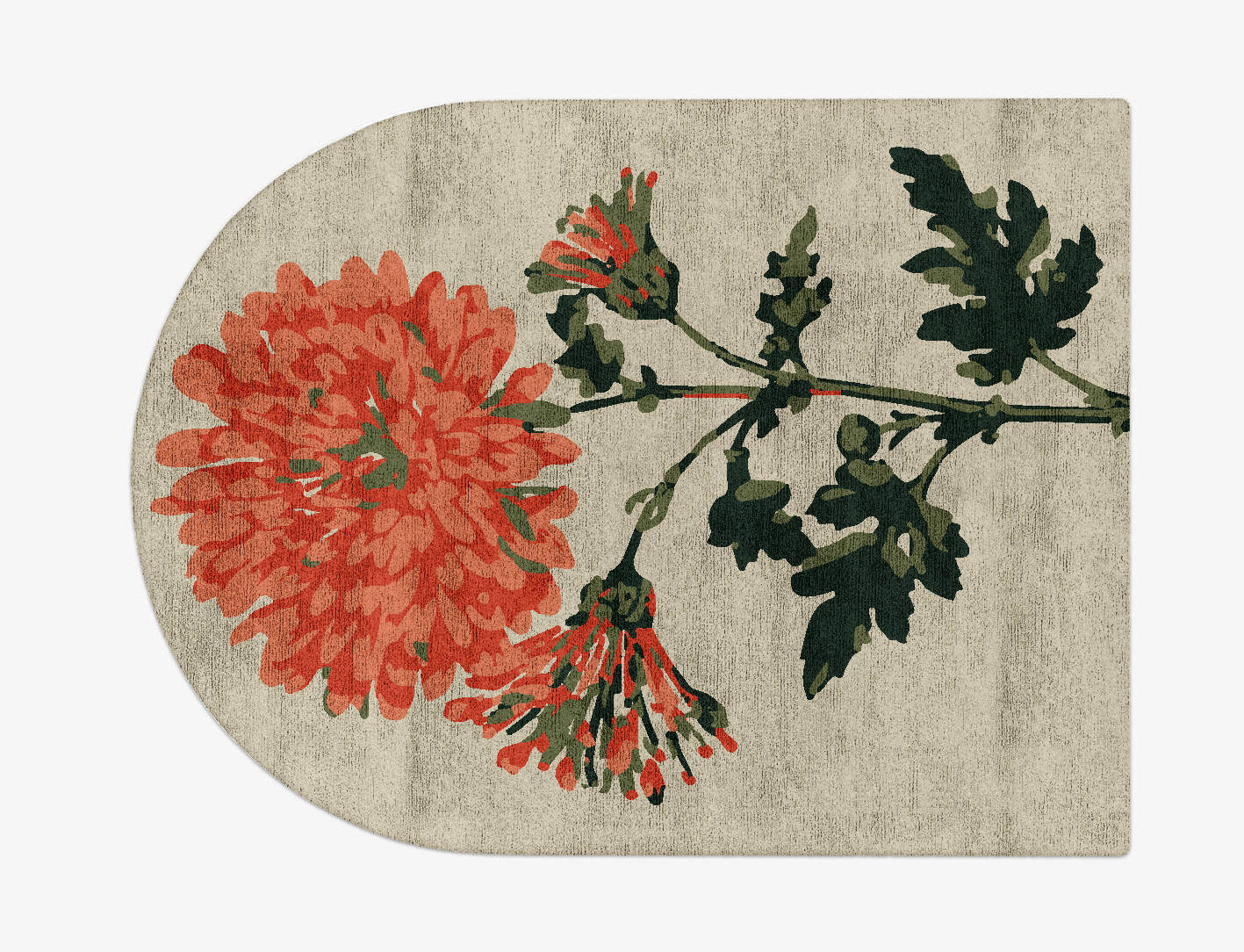 Candytuft Floral Arch Hand Tufted Bamboo Silk Custom Rug by Rug Artisan