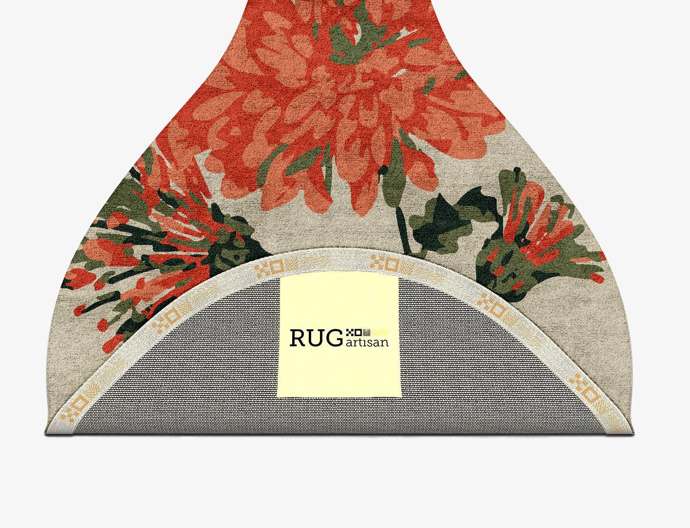 Candytuft Floral Drop Hand Tufted Bamboo Silk Custom Rug by Rug Artisan