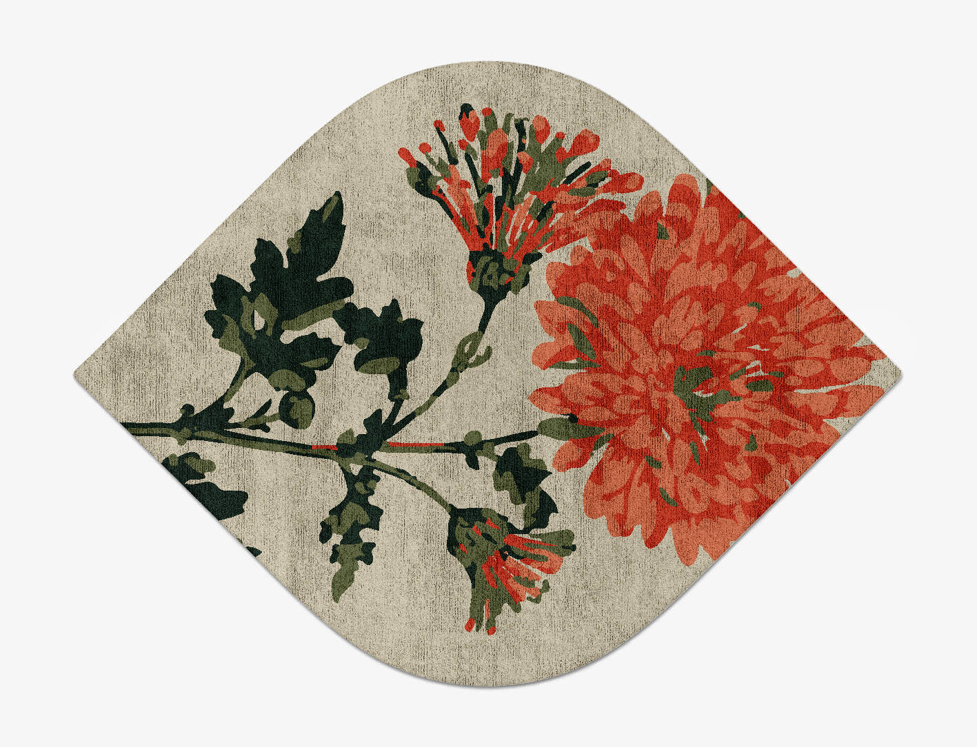 Candytuft Floral Ogee Hand Tufted Bamboo Silk Custom Rug by Rug Artisan