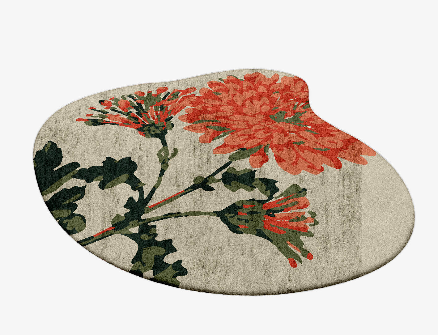 Candytuft Floral Splash Hand Tufted Bamboo Silk Custom Rug by Rug Artisan