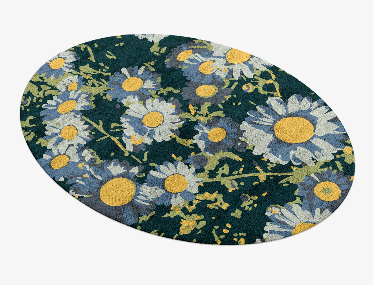 Canopy Floral Oval Hand Knotted Bamboo Silk Custom Rug by Rug Artisan