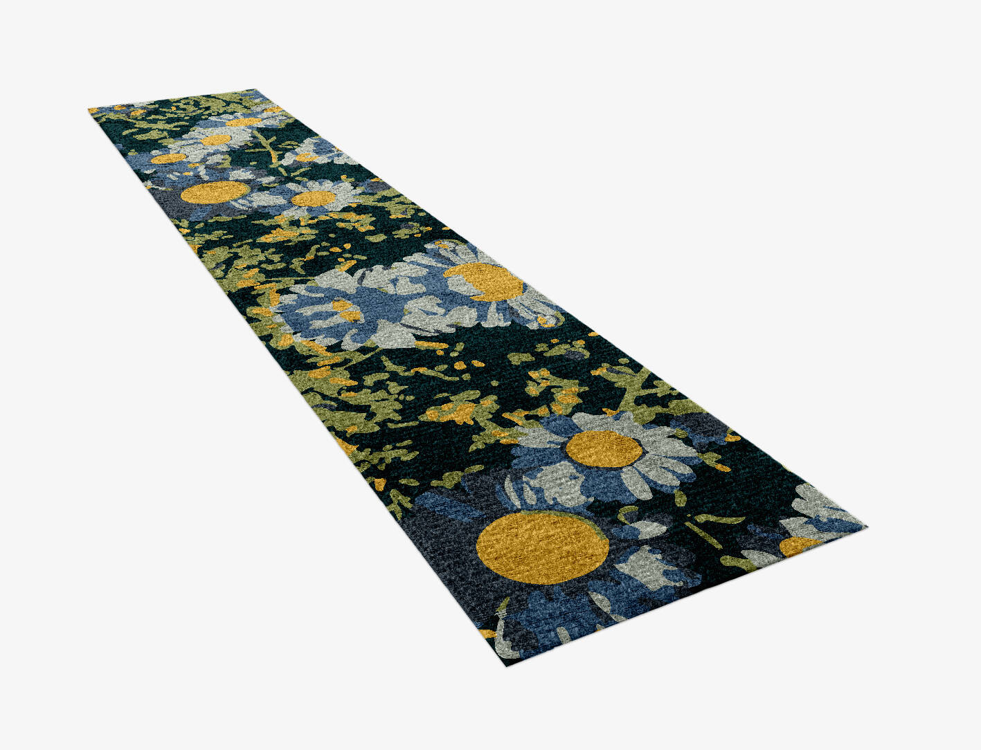 Canopy Floral Runner Hand Knotted Bamboo Silk Custom Rug by Rug Artisan