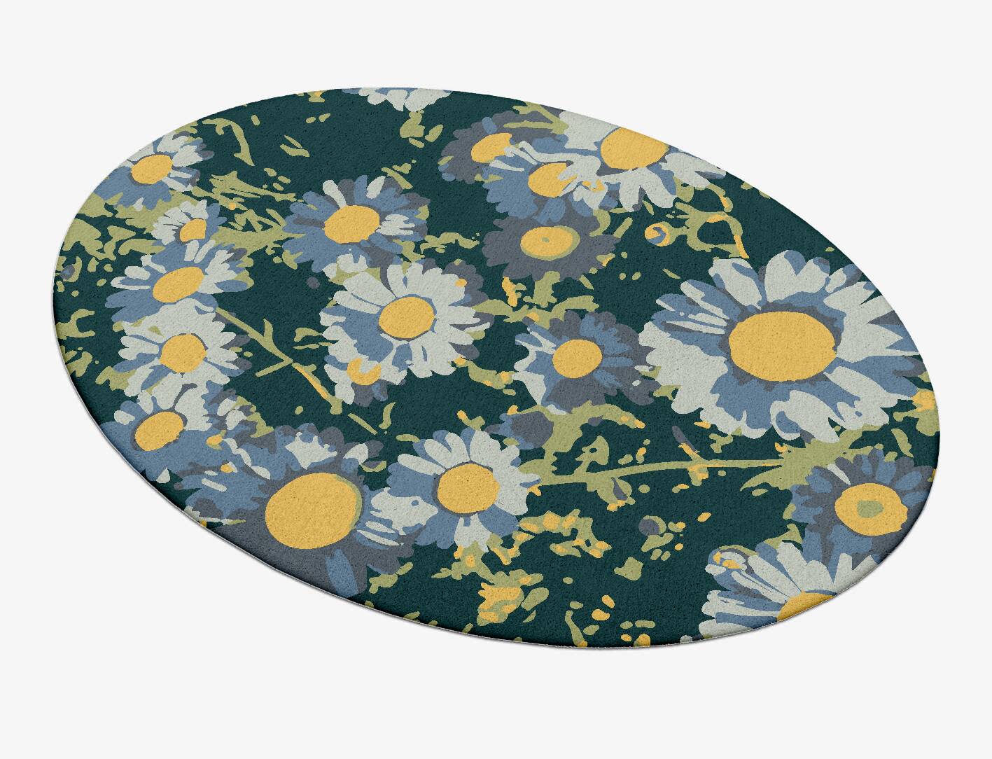 Canopy Floral Oval Hand Tufted Pure Wool Custom Rug by Rug Artisan
