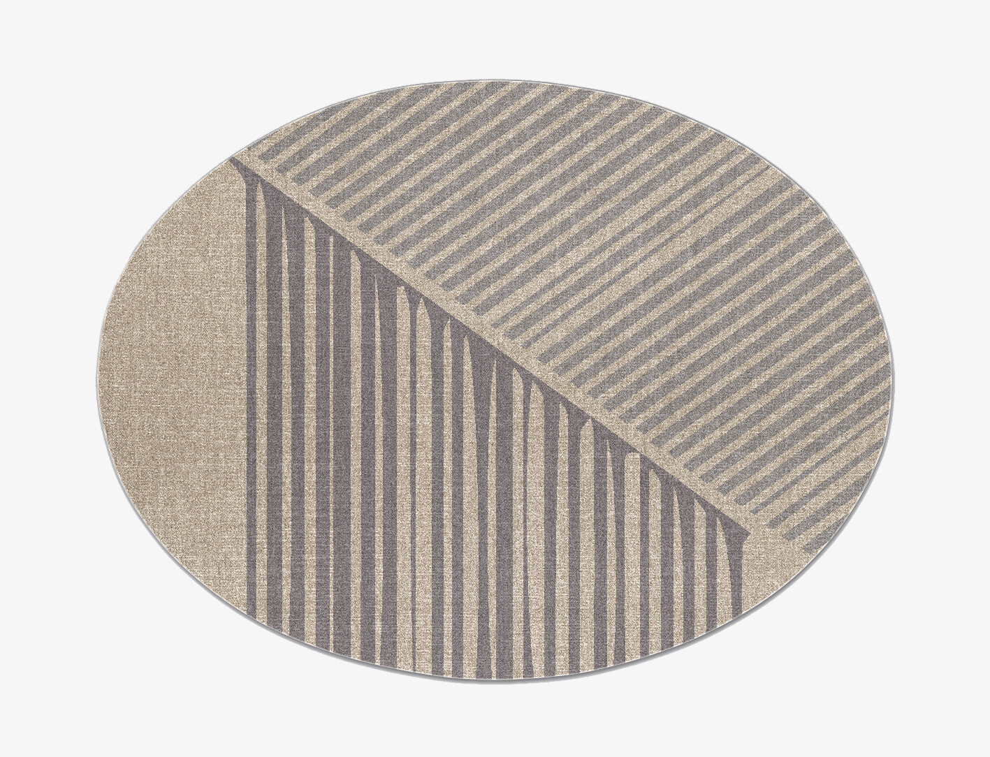 Cant Minimalist Oval Flatweave New Zealand Wool Custom Rug by Rug Artisan