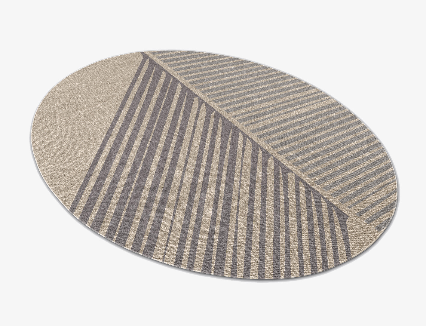 Cant Minimalist Oval Flatweave New Zealand Wool Custom Rug by Rug Artisan