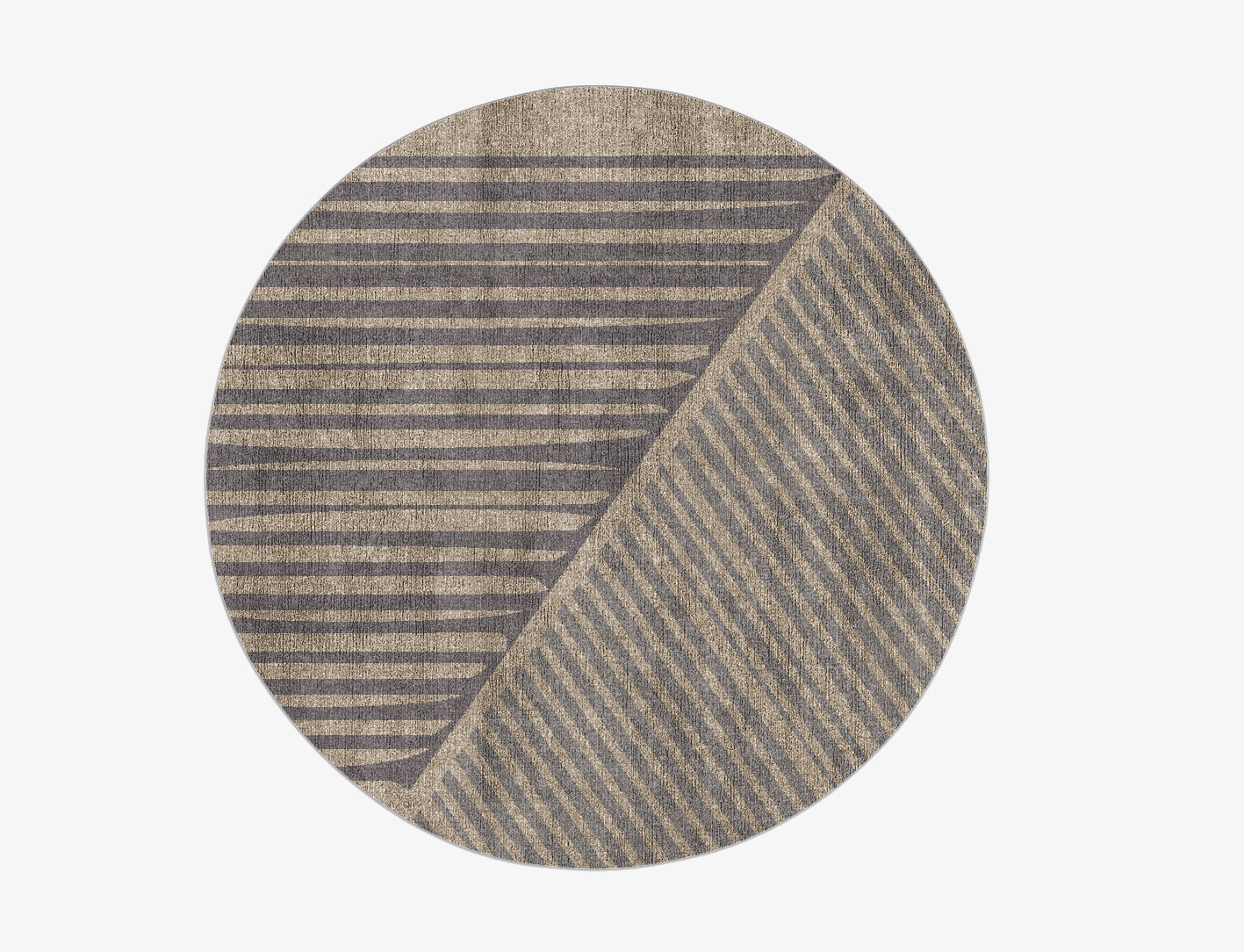 Cant Minimalist Round Flatweave Bamboo Silk Custom Rug by Rug Artisan
