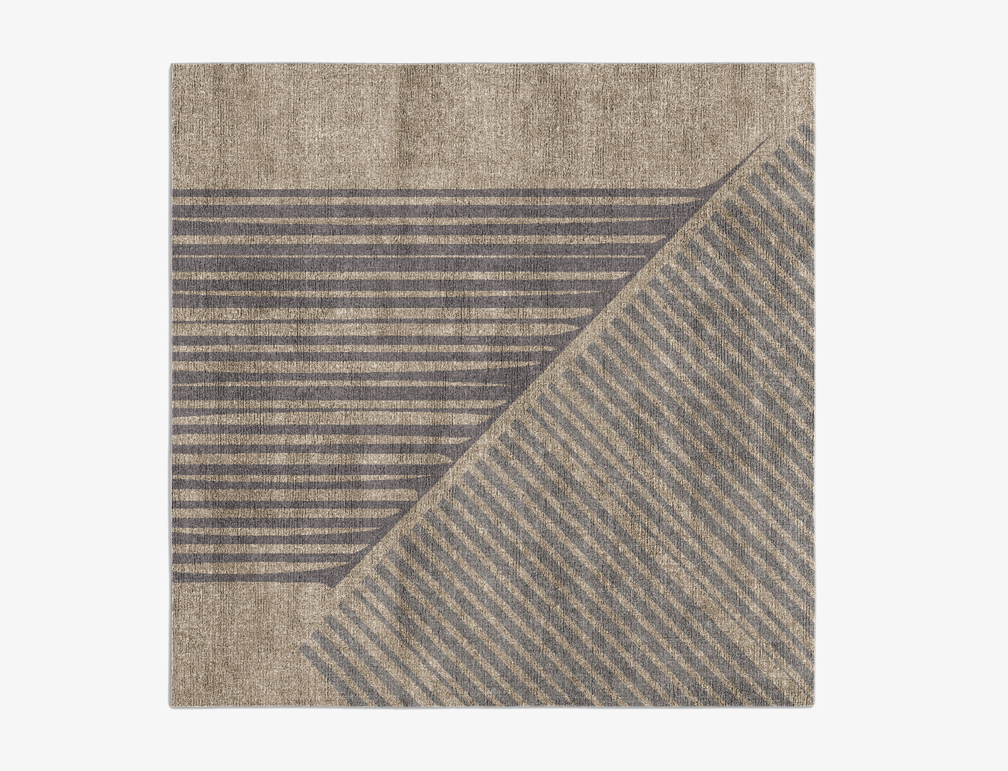 Cant Minimalist Square Flatweave Bamboo Silk Custom Rug by Rug Artisan