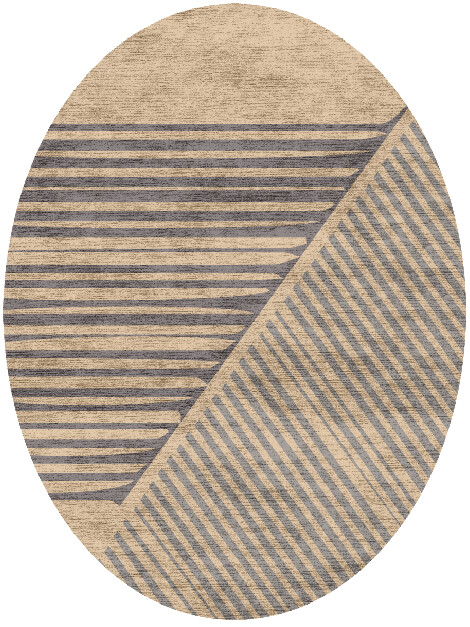 Cant Minimalist Oval Hand Knotted Bamboo Silk Custom Rug by Rug Artisan