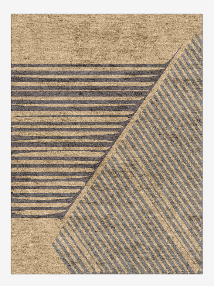 Cant Minimalist Rectangle Hand Knotted Bamboo Silk Custom Rug by Rug Artisan