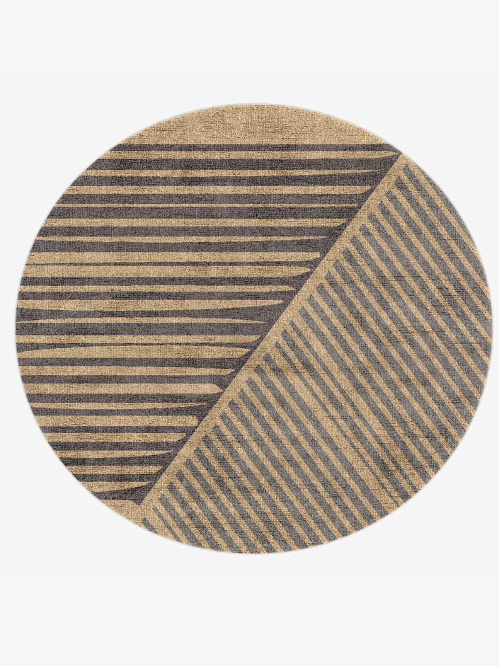 Cant Minimalist Round Hand Knotted Bamboo Silk Custom Rug by Rug Artisan