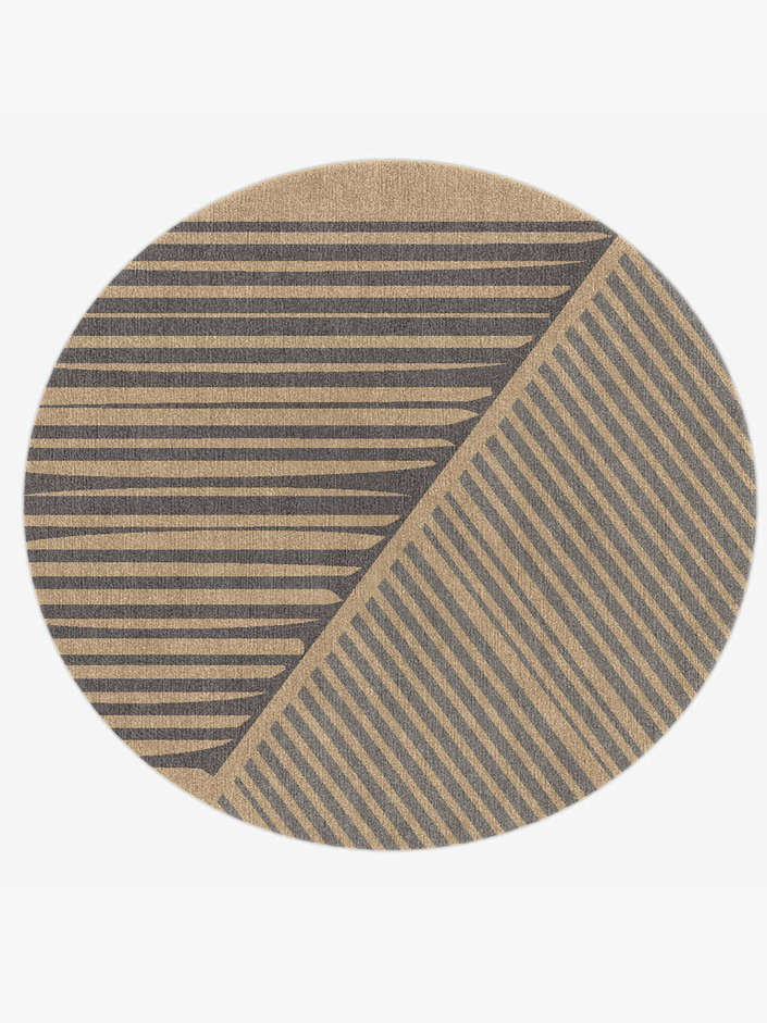 Cant Minimalist Round Hand Knotted Tibetan Wool Custom Rug by Rug Artisan