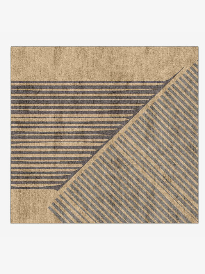 Cant Minimalist Square Hand Knotted Bamboo Silk Custom Rug by Rug Artisan