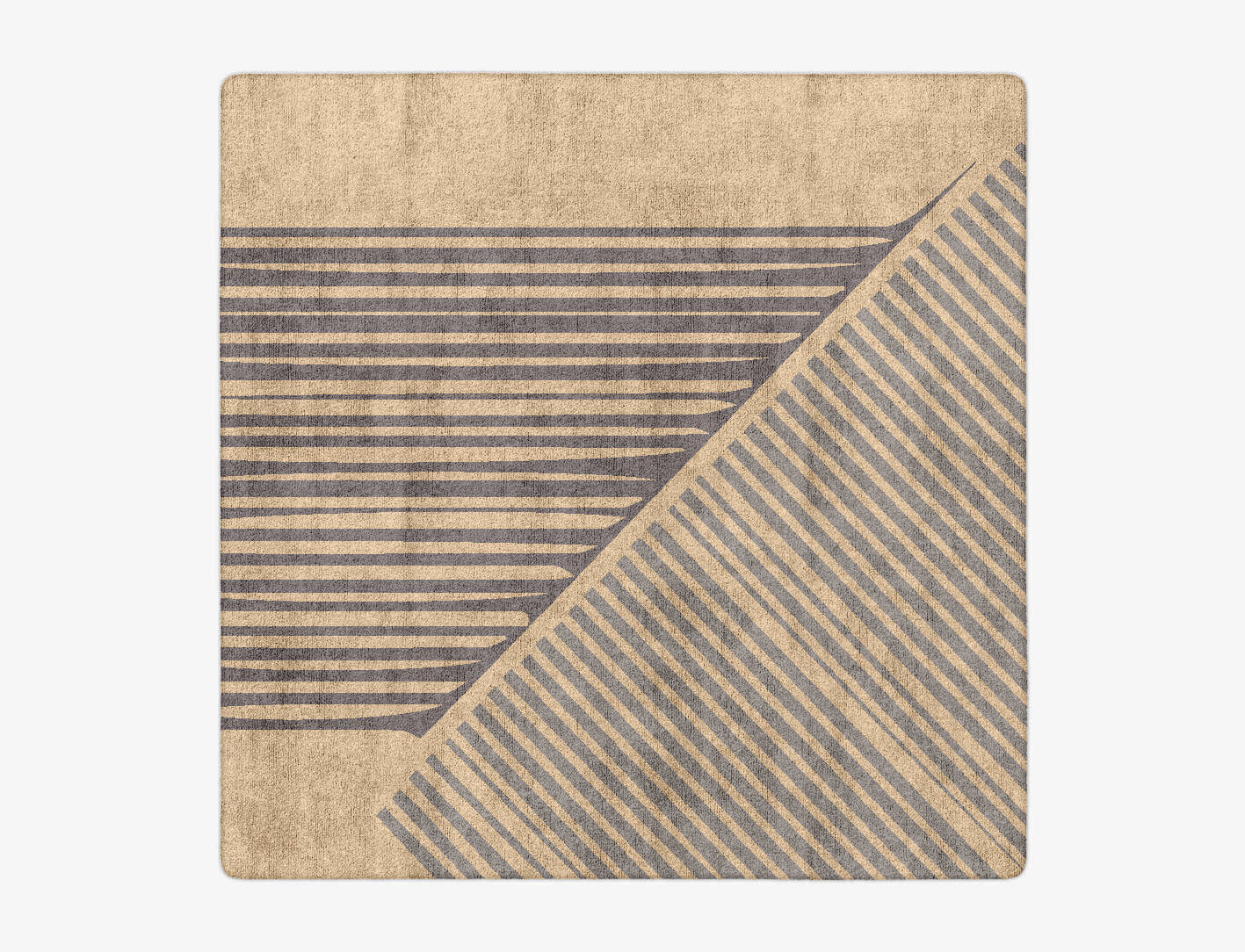 Cant Minimalist Square Hand Tufted Bamboo Silk Custom Rug by Rug Artisan