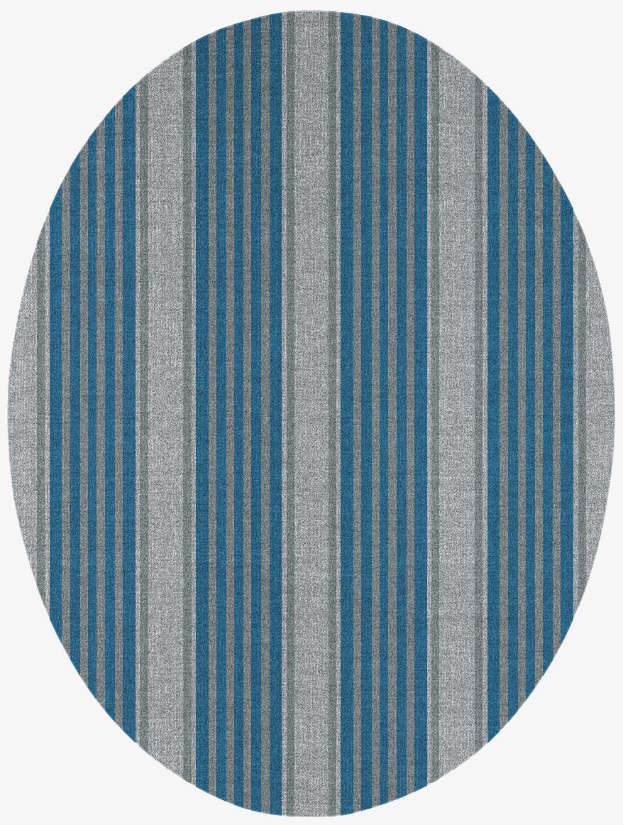 Cara Geometric Oval Flatweave New Zealand Wool Custom Rug by Rug Artisan