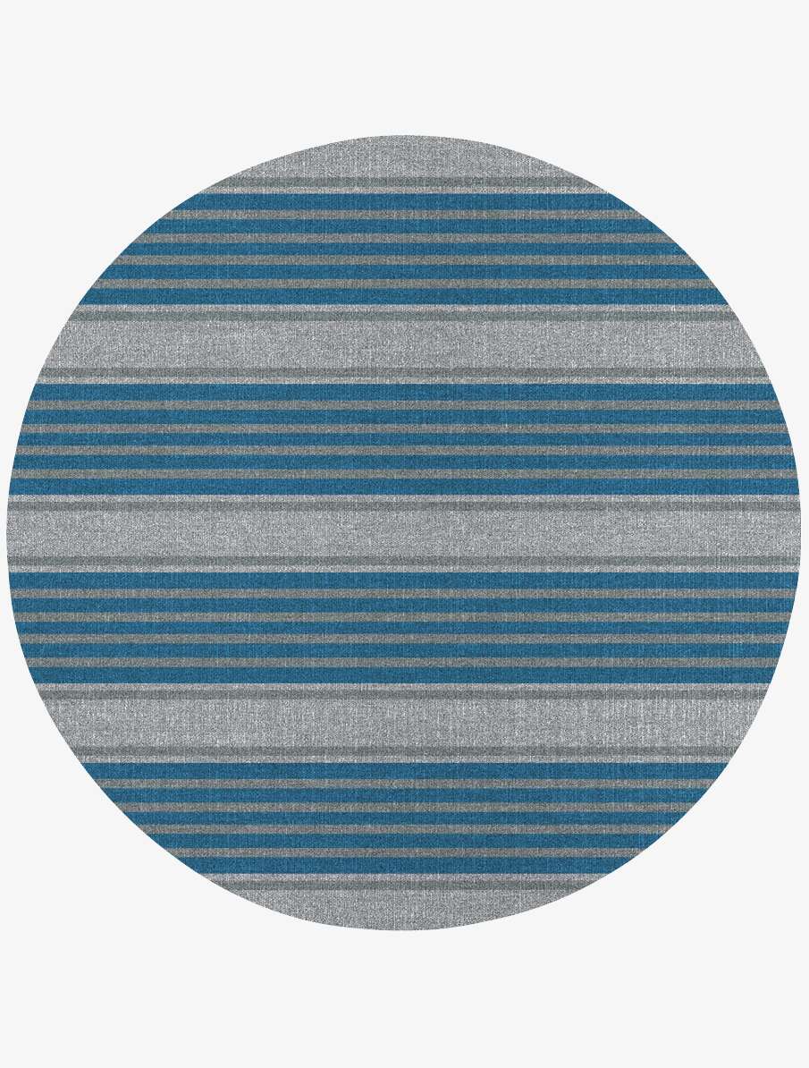 Cara Geometric Round Flatweave New Zealand Wool Custom Rug by Rug Artisan