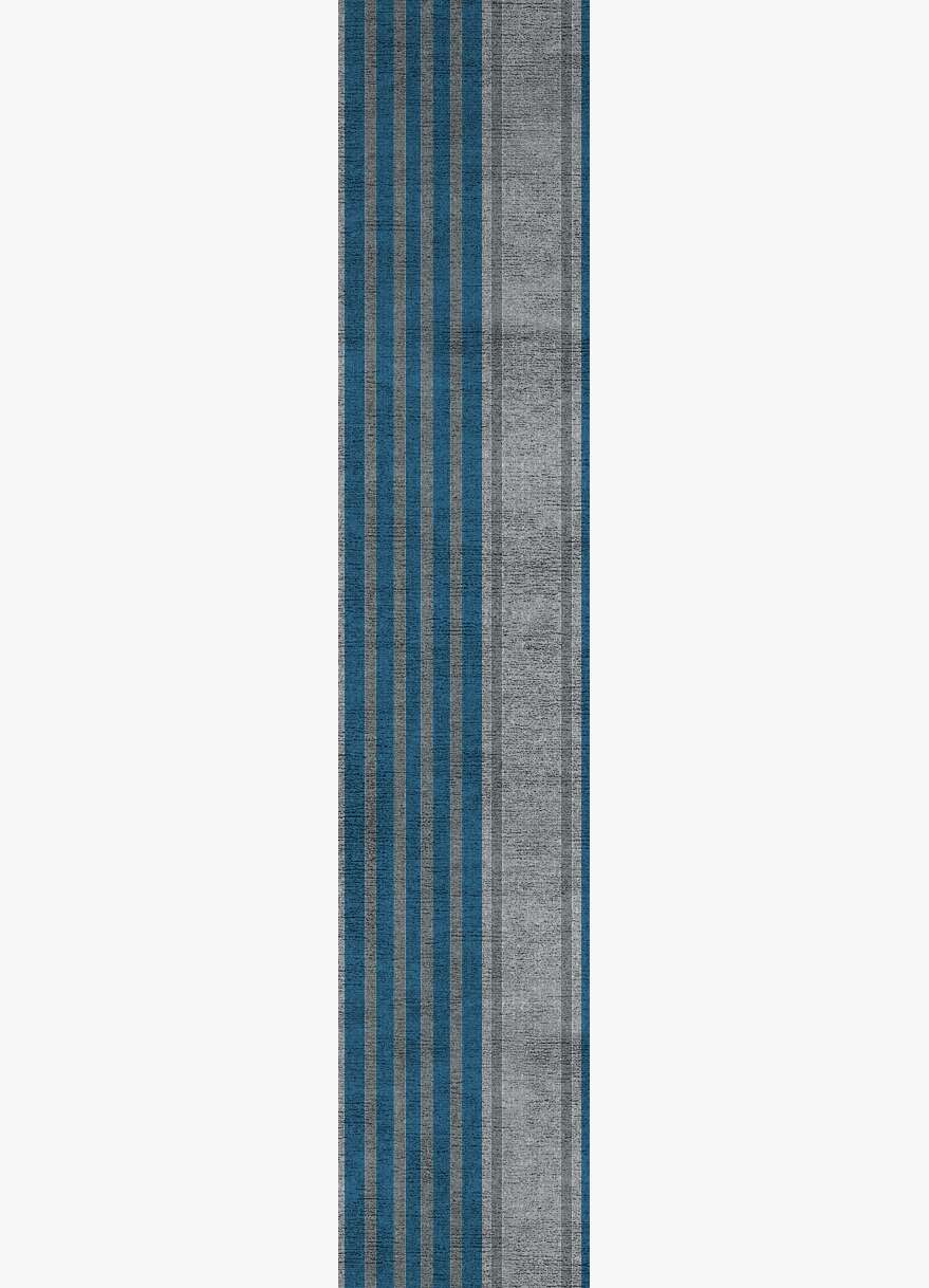 Cara Geometric Runner Flatweave Bamboo Silk Custom Rug by Rug Artisan