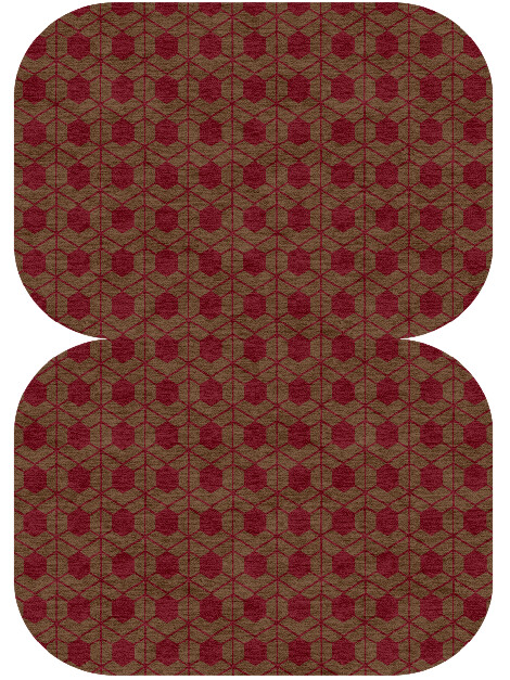 Carmine Geometric Eight Hand Knotted Tibetan Wool Custom Rug by Rug Artisan