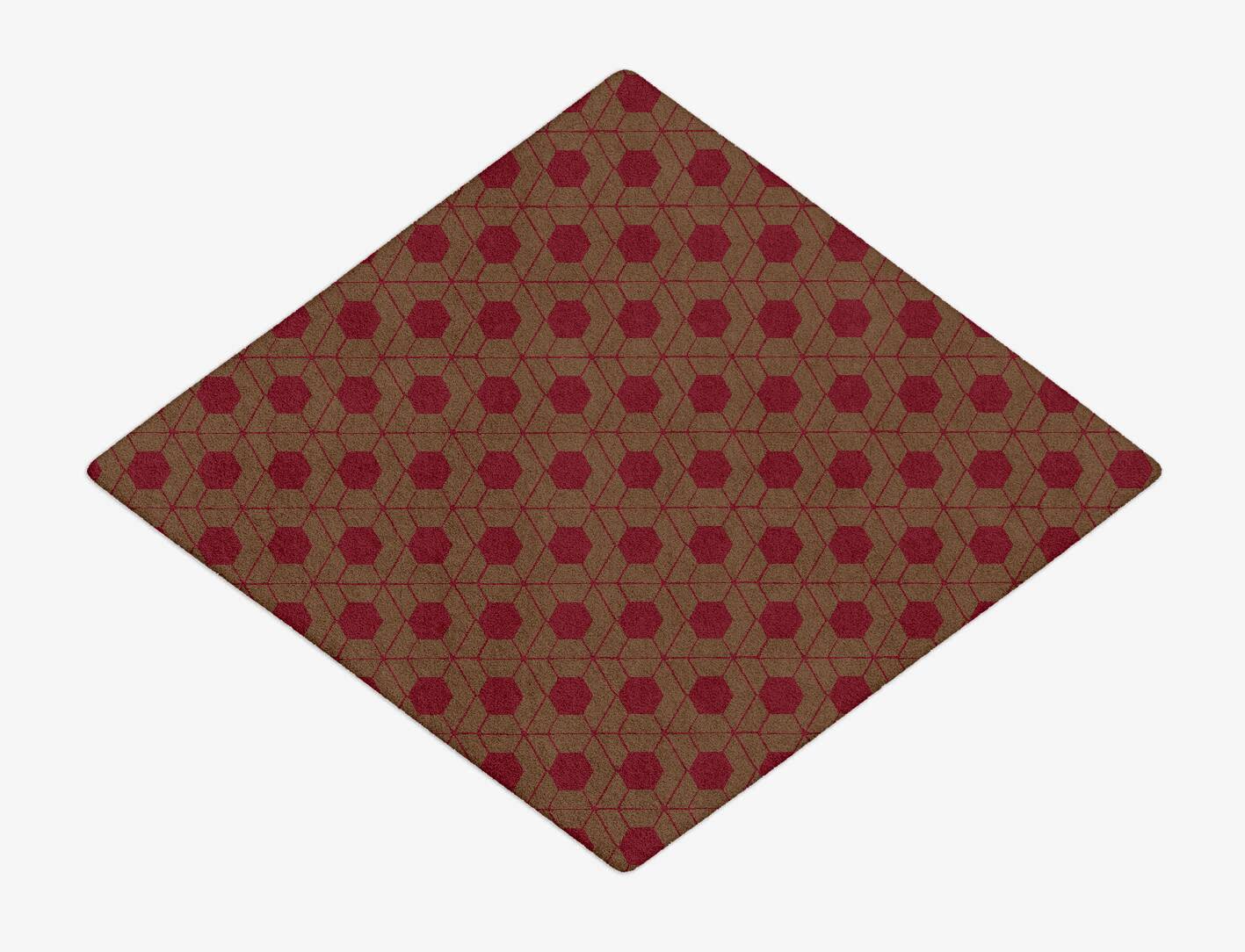 Carmine Geometric Diamond Hand Tufted Pure Wool Custom Rug by Rug Artisan