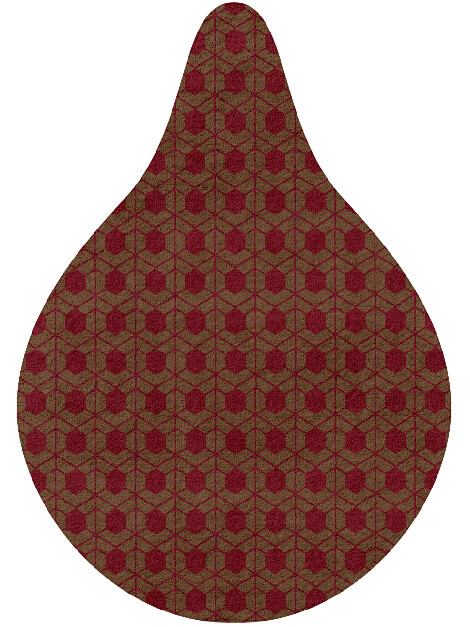 Carmine Geometric Drop Hand Tufted Pure Wool Custom Rug by Rug Artisan