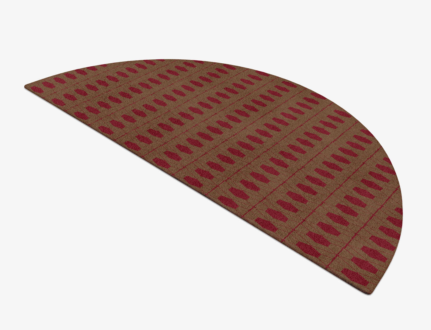 Carmine Geometric Halfmoon Hand Tufted Pure Wool Custom Rug by Rug Artisan