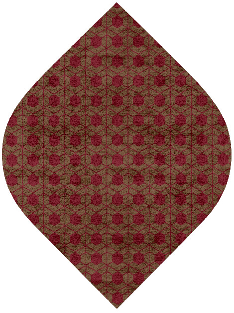 Carmine Geometric Ogee Hand Tufted Bamboo Silk Custom Rug by Rug Artisan