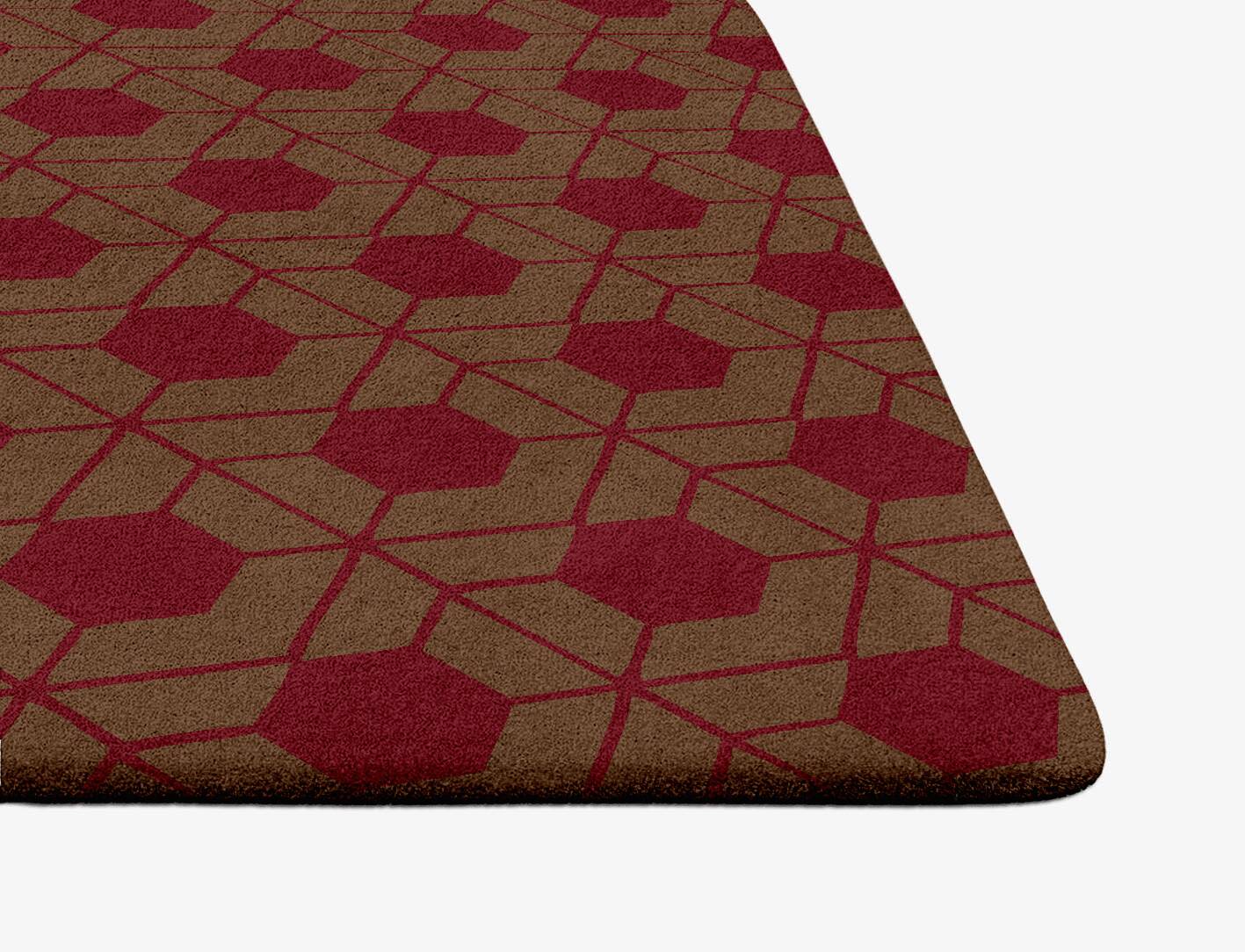 Carmine Geometric Ogee Hand Tufted Pure Wool Custom Rug by Rug Artisan