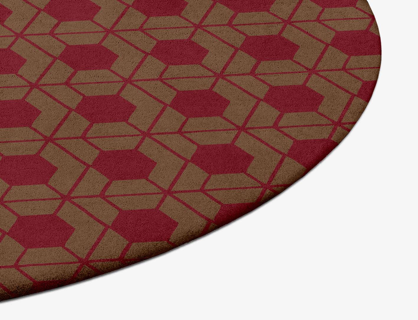 Carmine Geometric Oval Hand Tufted Pure Wool Custom Rug by Rug Artisan
