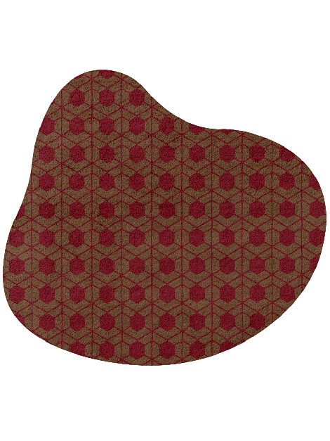 Carmine Geometric Splash Hand Tufted Pure Wool Custom Rug by Rug Artisan