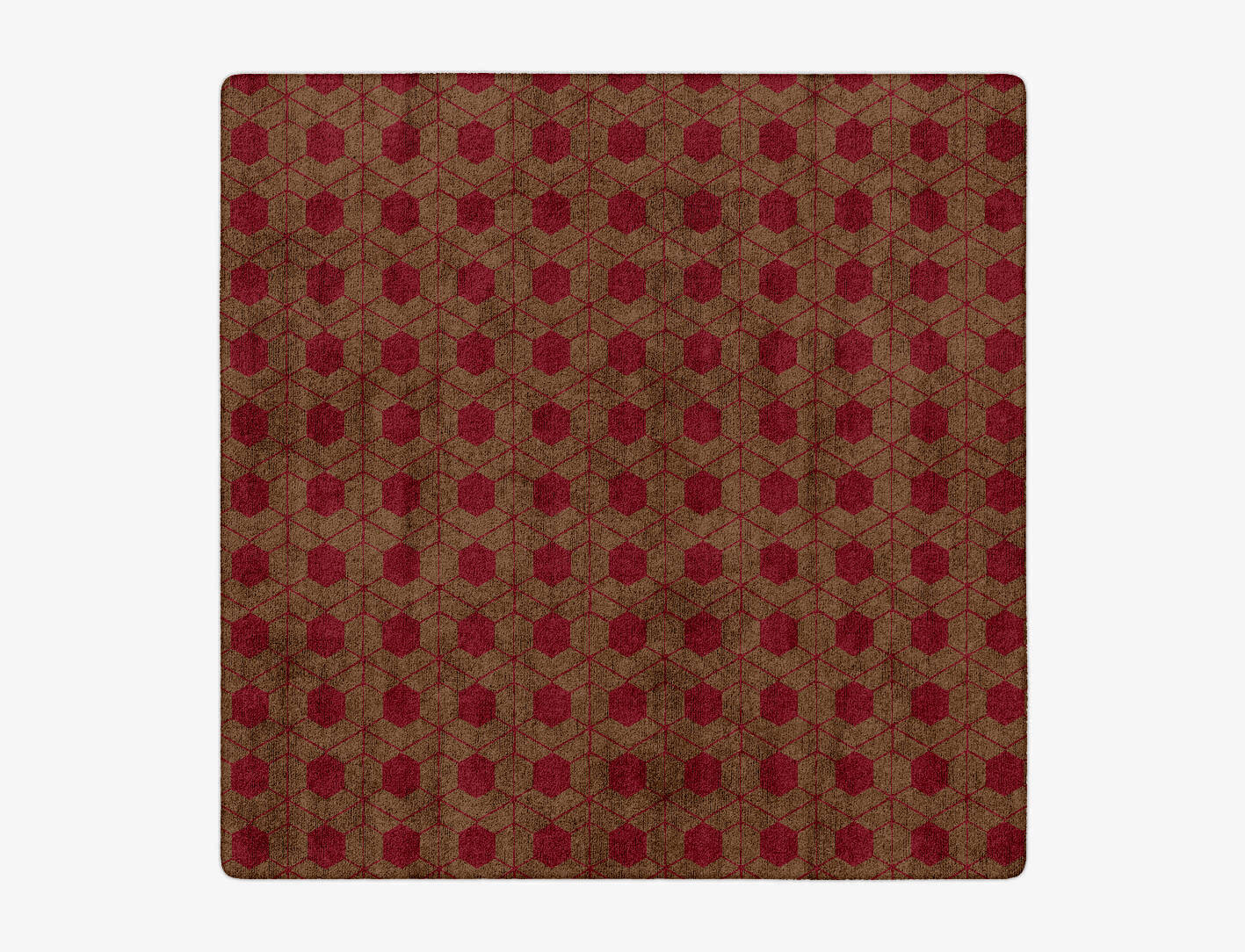 Carmine Geometric Square Hand Tufted Bamboo Silk Custom Rug by Rug Artisan