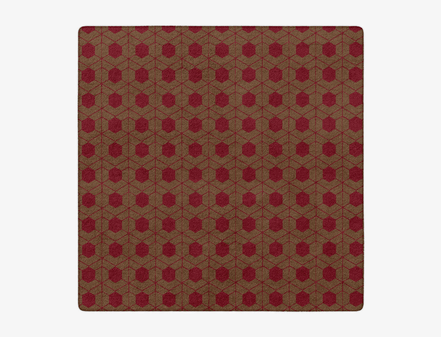 Carmine Geometric Square Hand Tufted Pure Wool Custom Rug by Rug Artisan