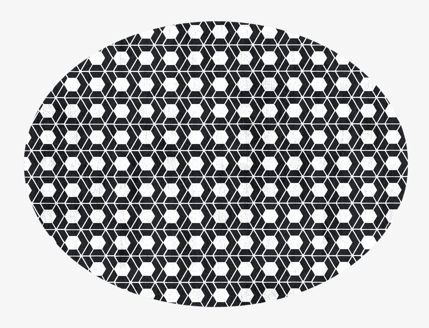 Carmine White Monochrome Oval Hand Knotted Bamboo Silk Custom Rug by Rug Artisan