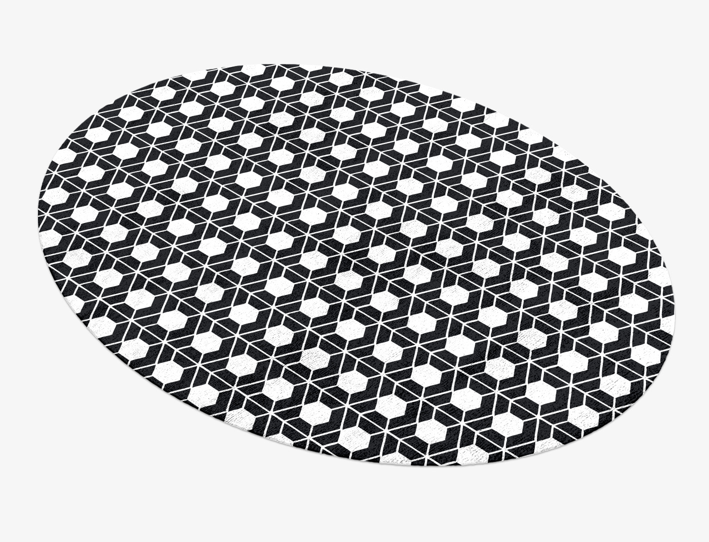 Carmine White Monochrome Oval Hand Knotted Bamboo Silk Custom Rug by Rug Artisan