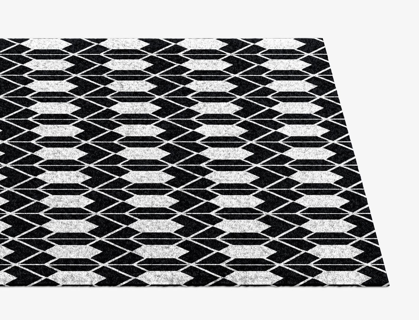 Carmine White Monochrome Runner Hand Knotted Tibetan Wool Custom Rug by Rug Artisan