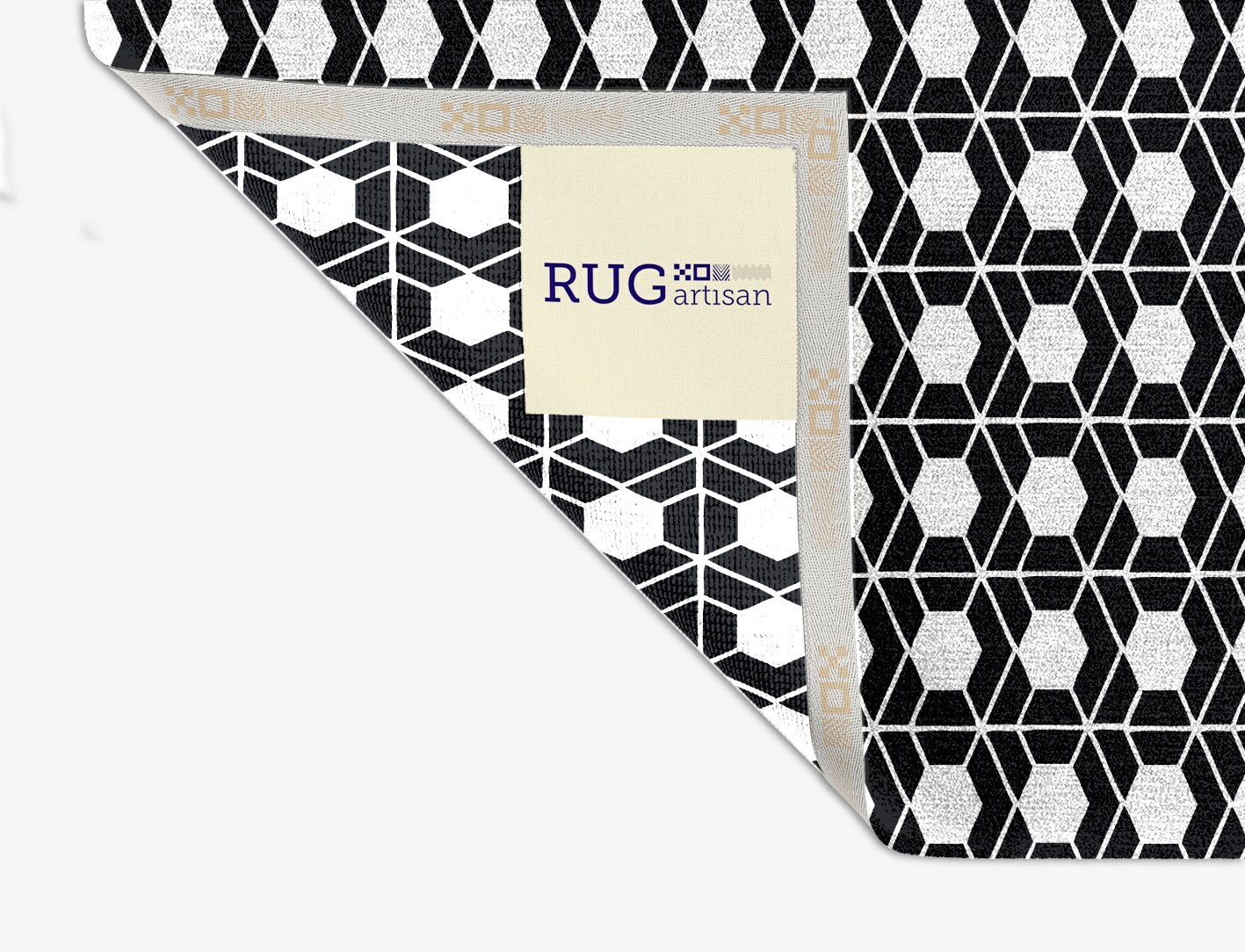 Carmine White Monochrome Square Hand Knotted Tibetan Wool Custom Rug by Rug Artisan