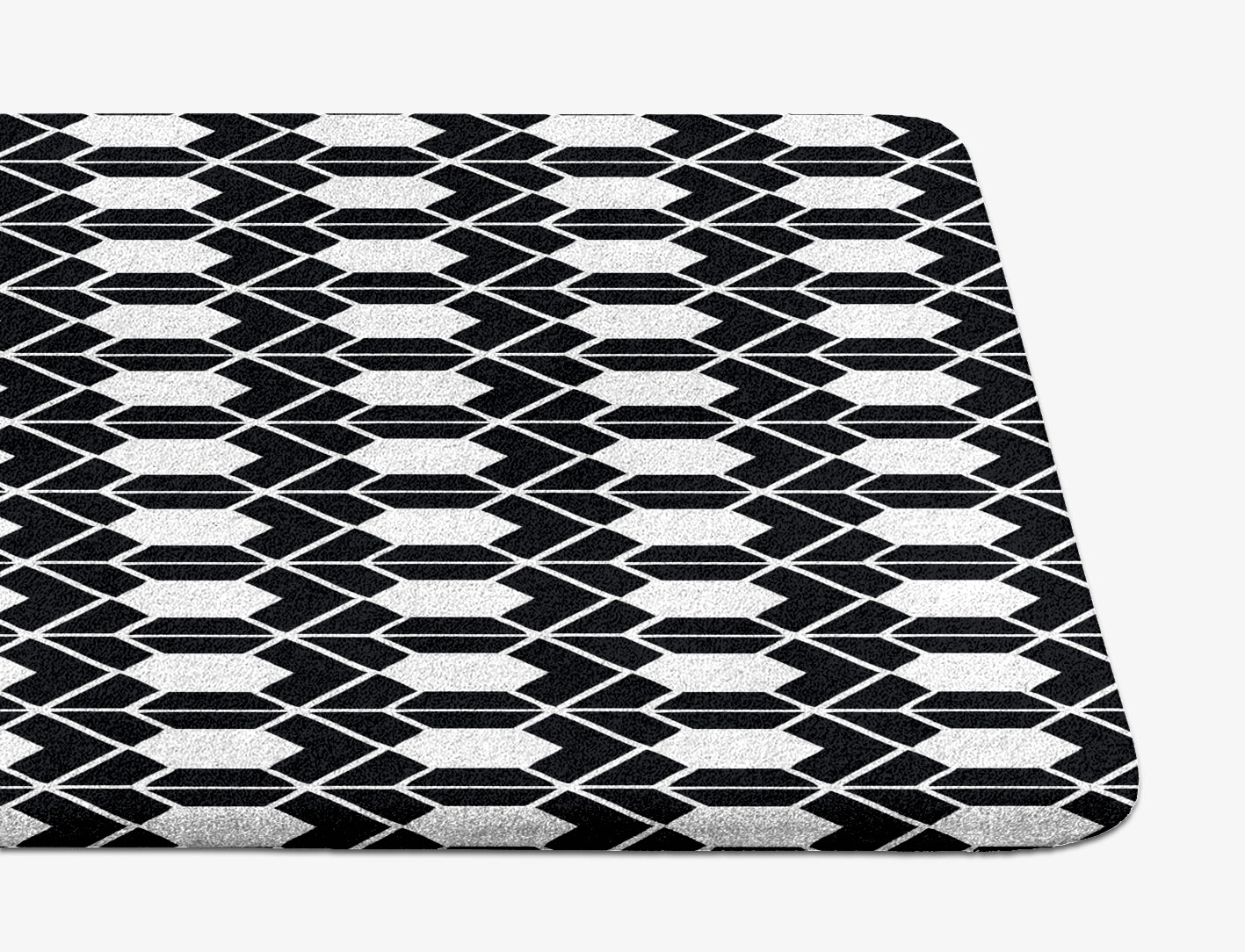 Carmine White Monochrome Runner Hand Tufted Pure Wool Custom Rug by Rug Artisan