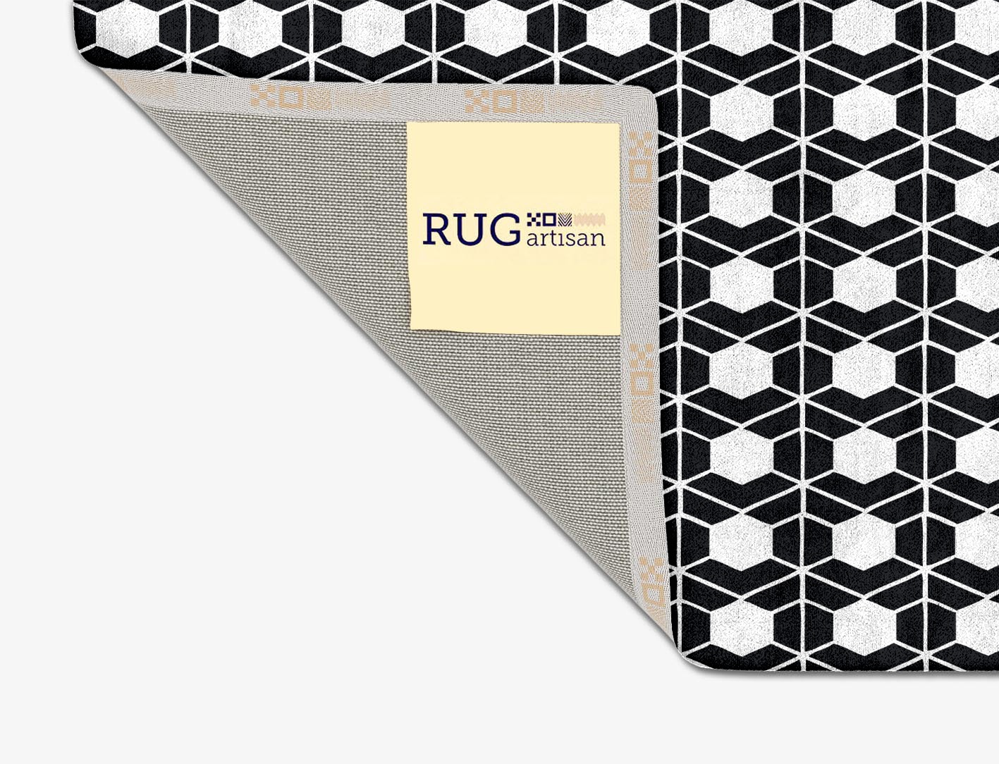 Carmine White Monochrome Square Hand Tufted Bamboo Silk Custom Rug by Rug Artisan