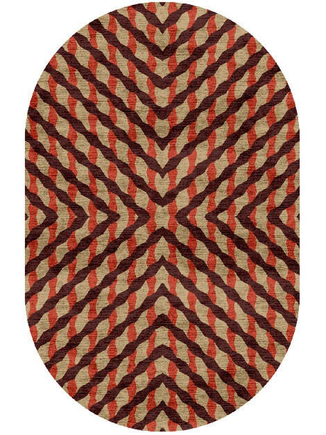 Carrom Geometric Capsule Hand Knotted Bamboo Silk Custom Rug by Rug Artisan