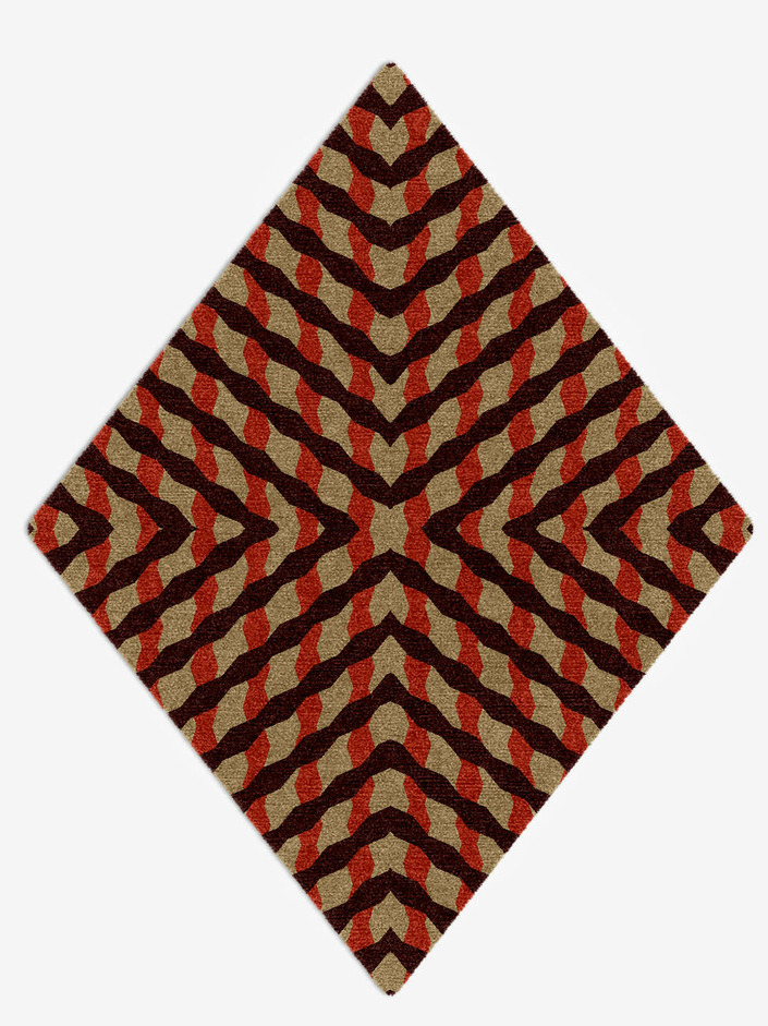 Carrom Geometric Diamond Hand Knotted Tibetan Wool Custom Rug by Rug Artisan